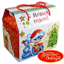 Детский новогодний подарок в картонной упаковке весом 950 грамм по цене 1108 руб в Озерске
